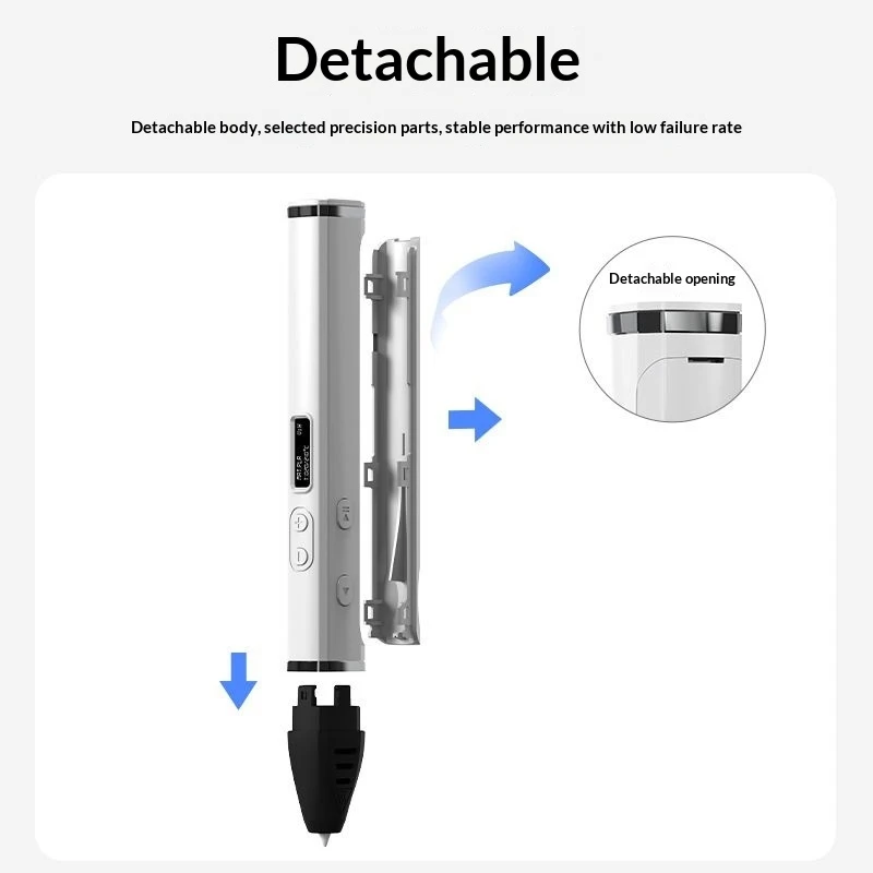 Lenovo 3D Printing Pen With OLED Display Temperature Control Fast Extrusion PLA Filament For Doodling Making Holiday Presents