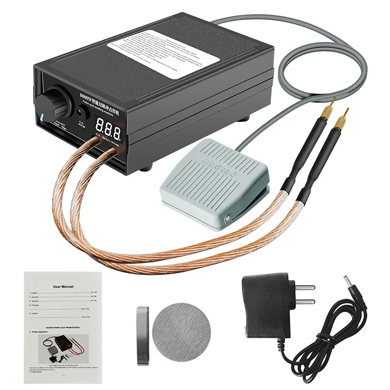 NEW 8000W High Power Portable Handheld Spot Welder 0-800A Adjustable Current 18650 Battery Pack with Adjustable Welders
NEW 8000W High Power Portable Handheld Spot Welder 0-800A Adjustable Current 18650 Battery Pack with Adjustable Welders