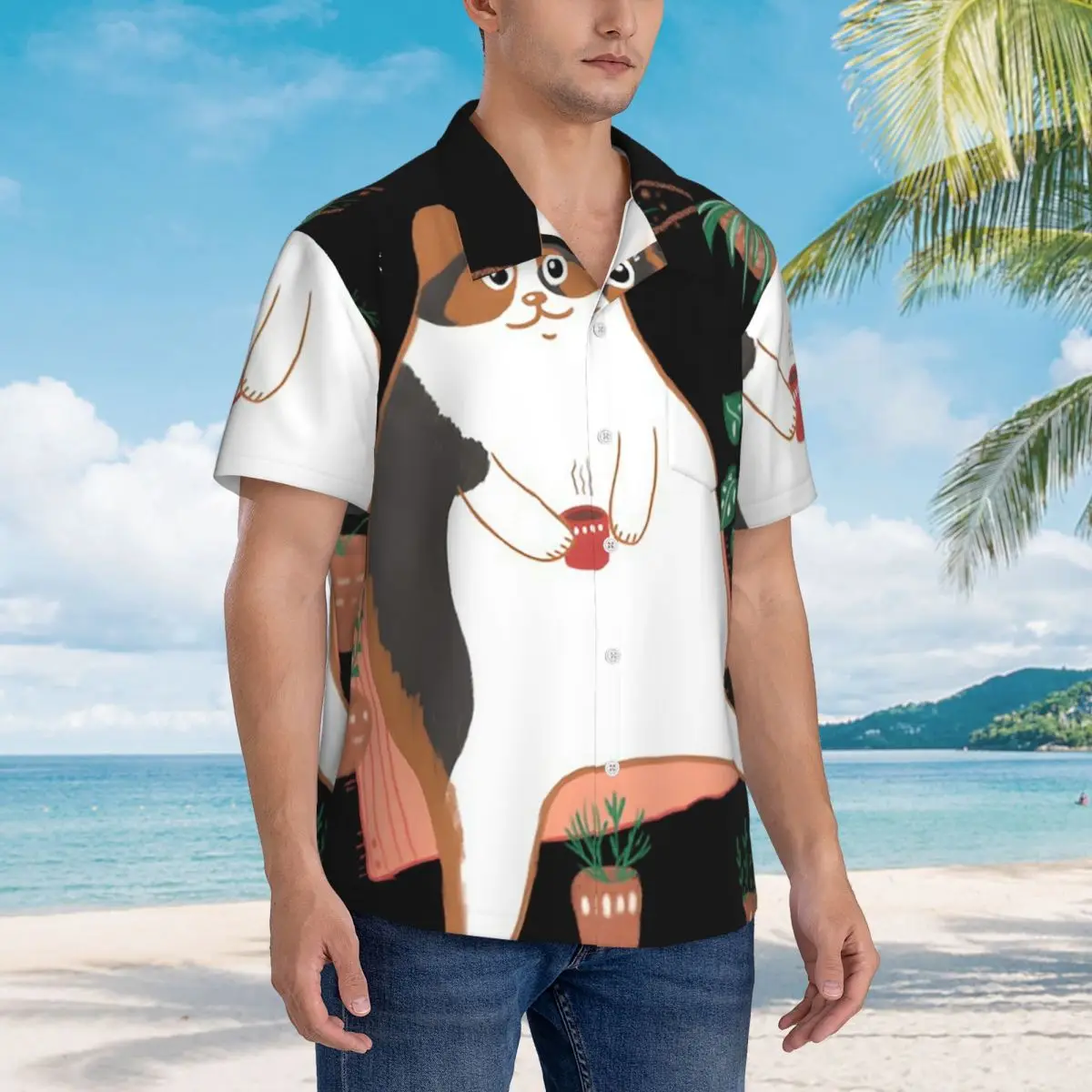 Calico Cat With Pot Plants Cat For Mom Hawaiian Shirts Fashion Men Short Sleeve Shirt for Summer Beach Men's Lapel Tops
Calico Cat With Pot Plants Cat For Mom Hawaiian Shirts Fashion Men Short Sleeve Shirt for Summer Beach Men's Lapel Tops
