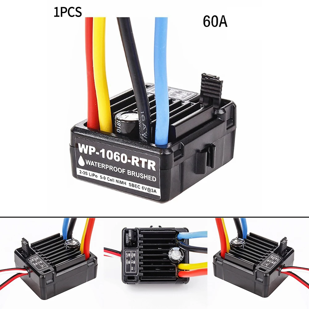 Электронный регулятор скорости 1060-RTR 60A Brushed ESC, электронный контроллер скорости для дистанционного управления лодкой, модель автомобиля, сменный
Электронный регулятор скорости 1060-RTR 60A Brushed ESC, электронный контроллер скорости для дистанционного управления лодкой, модель автомобиля, сменный
