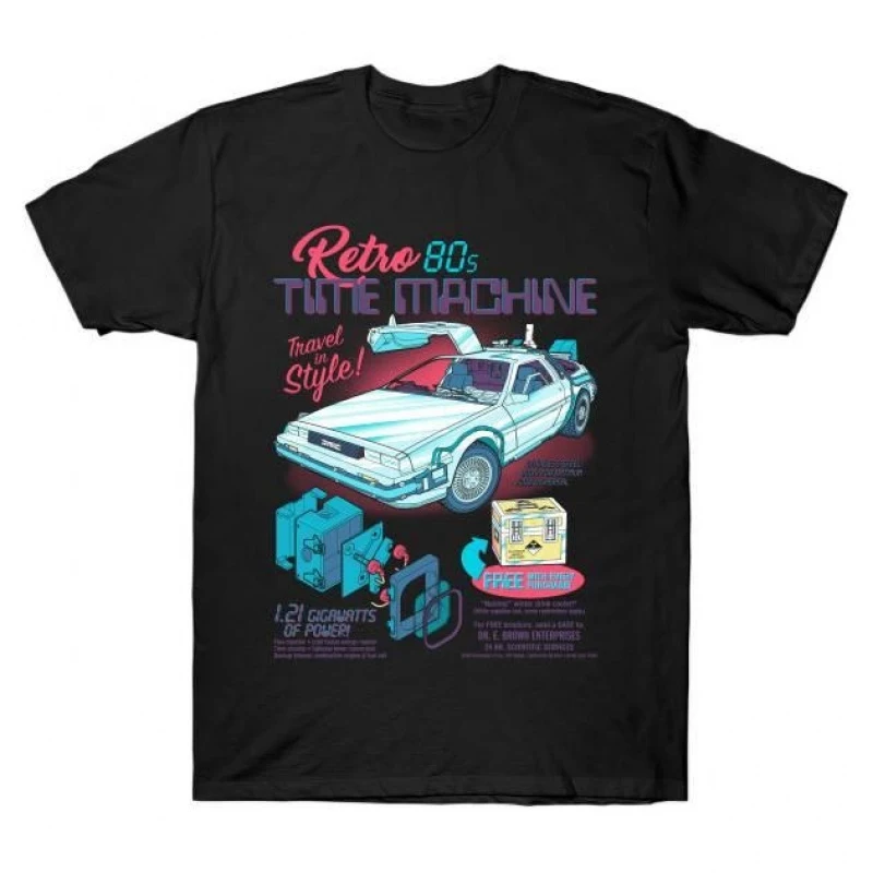Retro 80's Time Machine Sci-fi Back To The Future Doc Brown car t shirt Delorean Flux Capacitor Graphic Clothes All size Tee
Retro 80's Time Machine Sci-fi Back To The Future Doc Brown car t shirt Delorean Flux Capacitor Graphic Clothes All size Tee