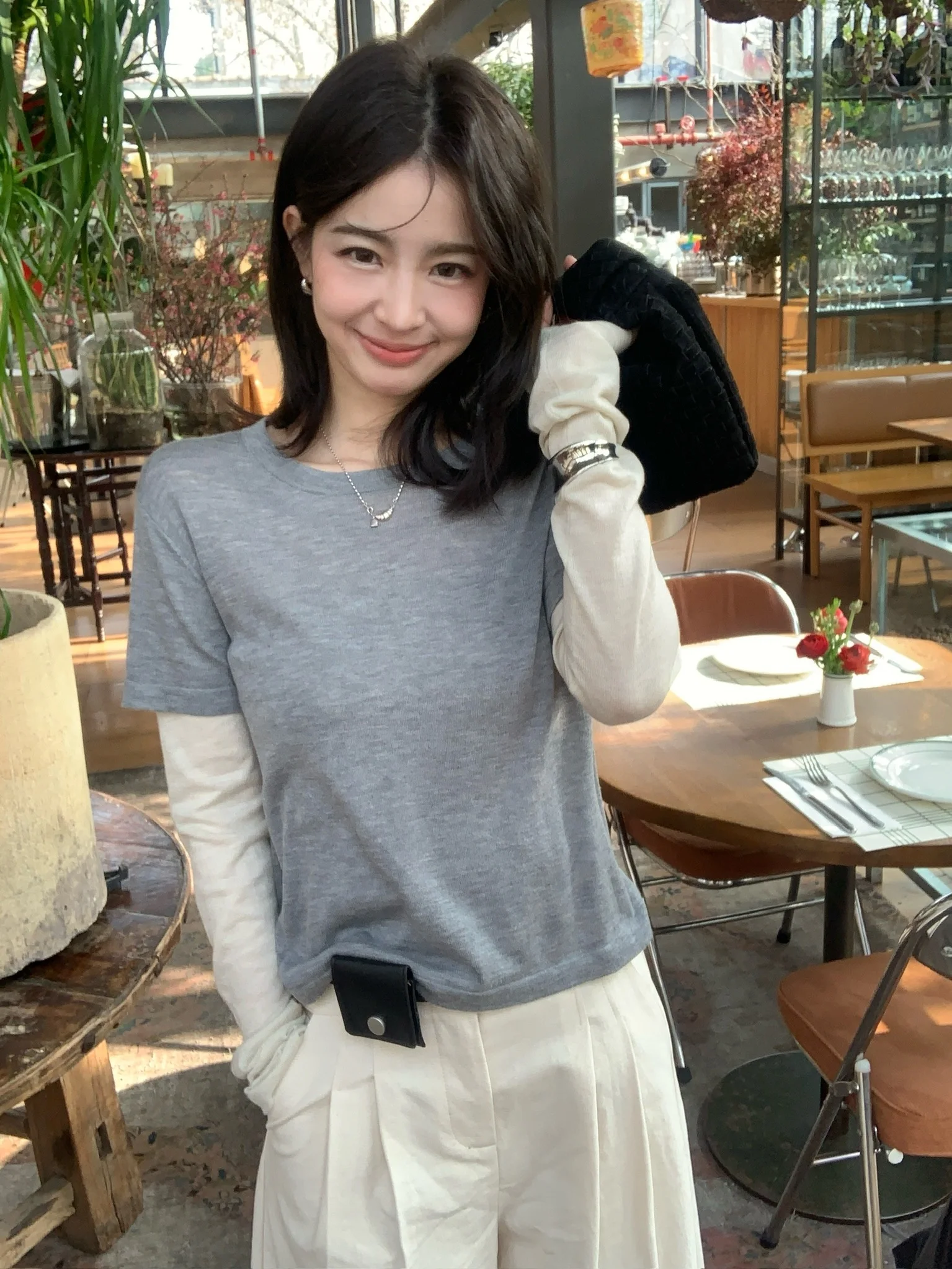 Lilian Long Sve Woolen Casual Sle Women's T-irt Korean Faion Commute Sle round Ne Regular Fit Spring Summer
Lilian Long Sve Woolen Casual Sle Women's T-irt Korean Faion Commute Sle round Ne Regular Fit Spring Summer
