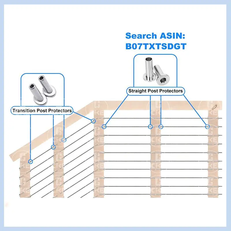 MLGB-40 Pcs T316 Marine Grade 45 Degree Angle Bevel Protector Sleeves Wood Post Protector For Wire Rope Cable Railing
MLGB-40 Pcs T316 Marine Grade 45 Degree Angle Bevel Protector Sleeves Wood Post Protector For Wire Rope Cable Railing