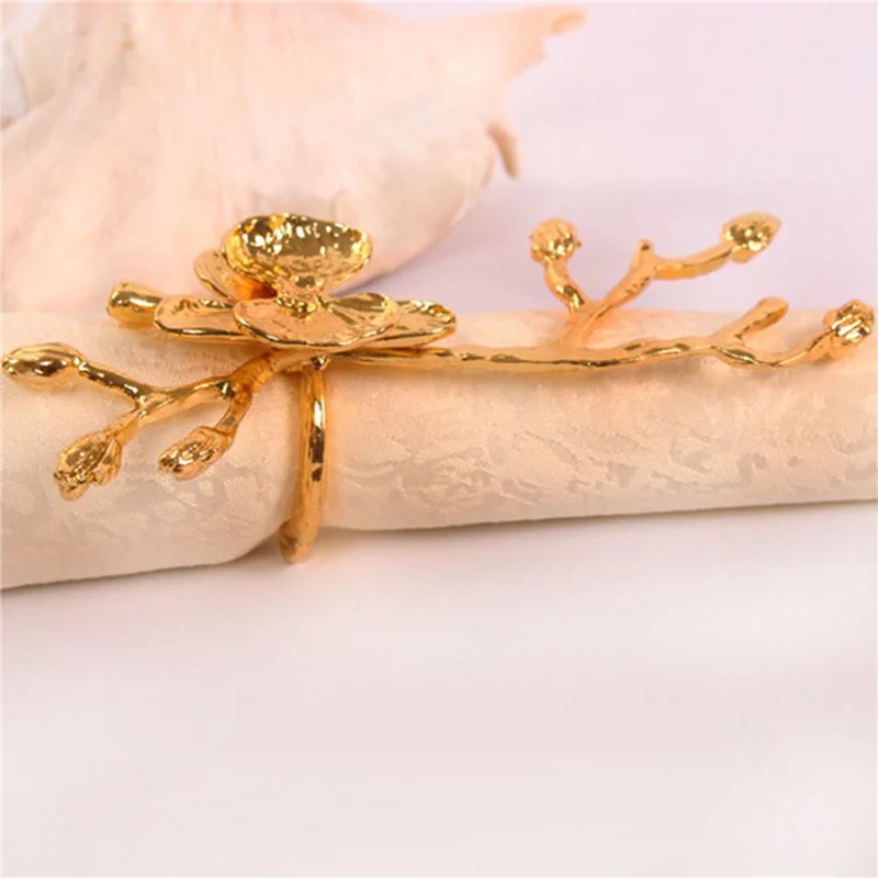 ABUL-Plum Blossom Branch Design Napkin Holder Napkin Ring Western Towel Ring Hotel Table Decoration Set Of 18-Gold
ABUL-Plum Blossom Branch Design Napkin Holder Napkin Ring Western Towel Ring Hotel Table Decoration Set Of 18-Gold