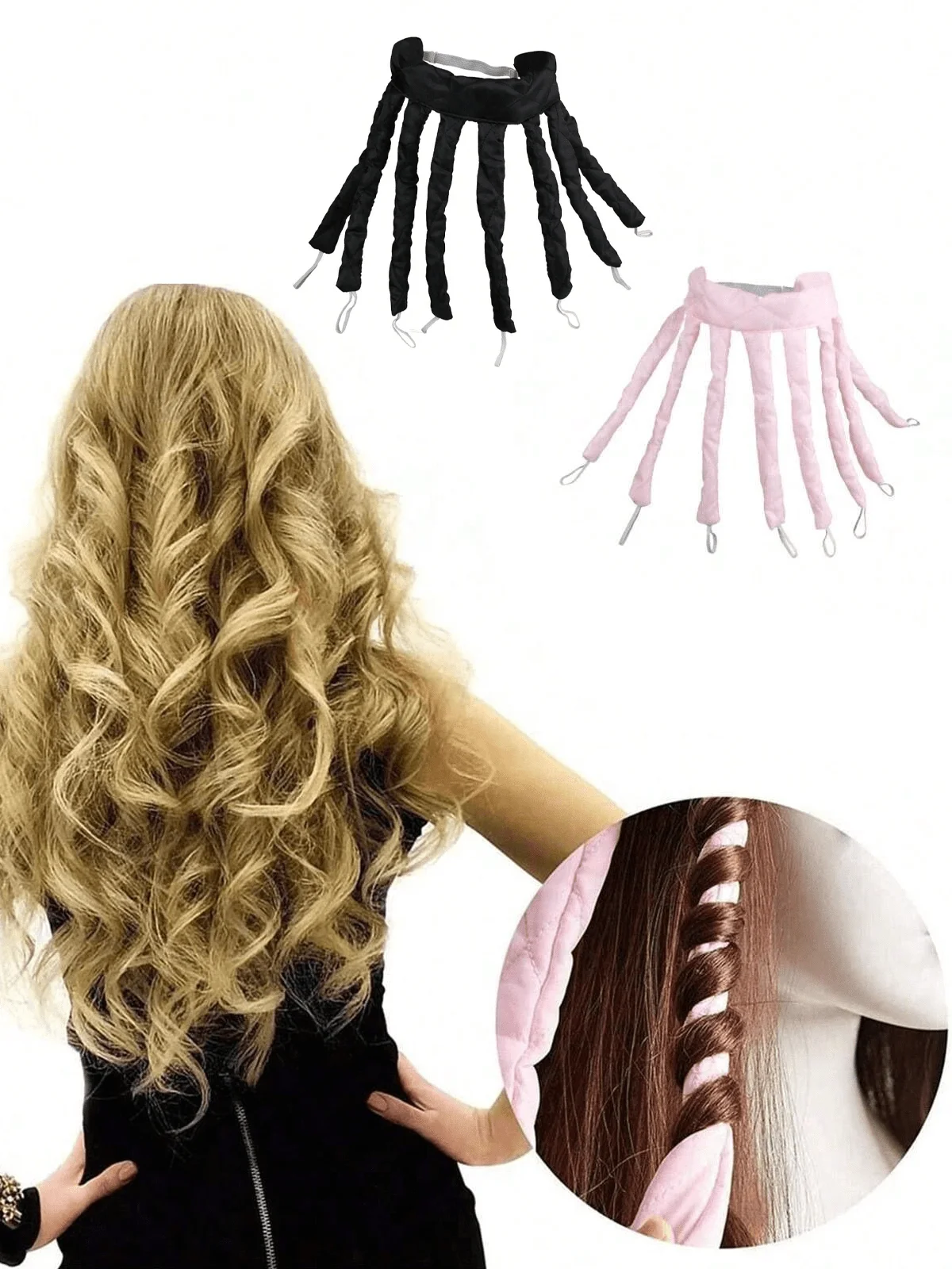 1pc 8-Teeth No-Heat Hair Curler, Soft Wavy Hair Band, Salon, Beauty Salon And Travel Essential Hair Styling Tool And Accessory; Back To School, Travel And Vacation Essential; Women's Hair Accessory, Hair Curler, Hair Styling Tool, Hair Decoration, Hairsty
1pc 8-Teeth No-Heat Hair Curler, Soft Wavy Hair Band, Salon, Beauty Salon And Travel Essential Hair Styling Tool And Accessory; Back To School, Travel And Vacation Essential; Women's Hair Accessory, Hair Curler, Hair Styling Tool, Hair Decoration, Hairsty