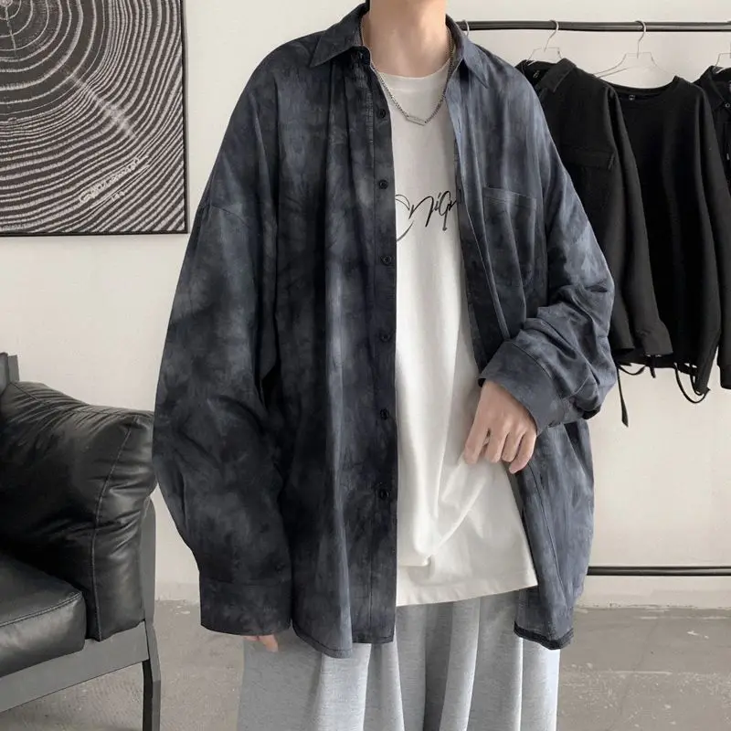 Tie-dye Shirt Men Loose Summer New Long-sleeved Top Korean Cardigan Japanese Jacket
Tie-dye Shirt Men Loose Summer New Long-sleeved Top Korean Cardigan Japanese Jacket