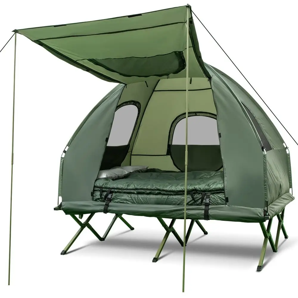 2Person Tent Cot, Foldable Elevated Camping Tent w Air Mattress amp Sleeping Bag, Portable Dome Camping Tent Cot for Hiking, Ca
2Person Tent Cot, Foldable Elevated Camping Tent w Air Mattress amp Sleeping Bag, Portable Dome Camping Tent Cot for Hiking, Ca