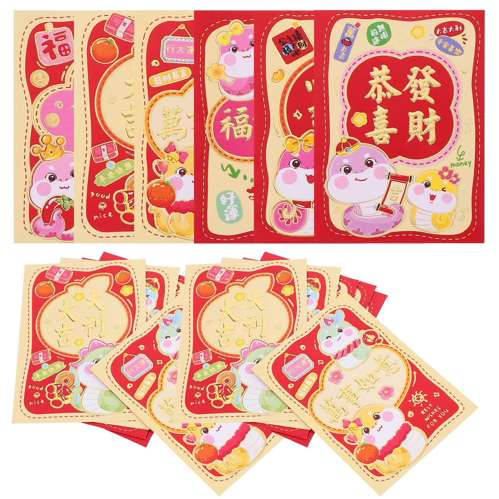 36pcs Cartoon Red Adorable Design Paper Material Versatile Use Chinese New Year Lucky Money Envelopes Cash Envelopes Gifts
36pcs Cartoon Red Adorable Design Paper Material Versatile Use Chinese New Year Lucky Money Envelopes Cash Envelopes Gifts