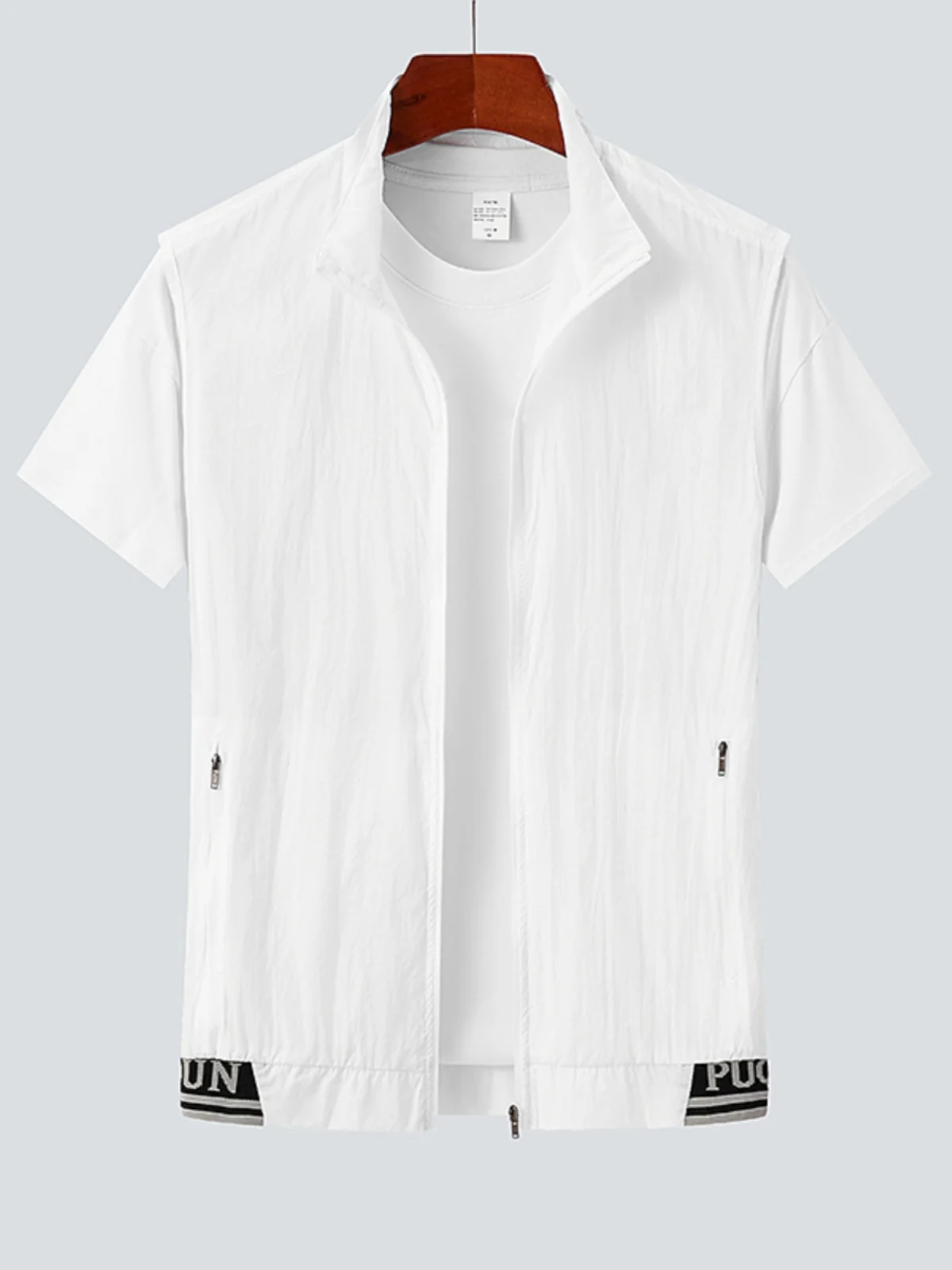 Весенне-осенняя тонкая куртка-жилет с воротником-стойкой, спортивная, для активного отдыха, мужская, модная, универсальная, с подплечниками, на молнии, длинная.
Весенне-осенняя тонкая куртка-жилет с воротником-стойкой, спортивная, для активного отдыха, мужская, модная, универсальная, с подплечниками, на молнии, длинная.