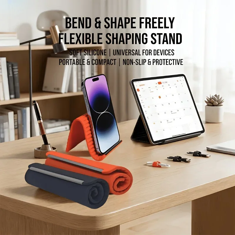 Flexible Silicone Phone Tablet Stand Portable Multi-functional Foldable Stand Suitable for Home Office and Travel
Flexible Silicone Phone Tablet Stand Portable Multi-functional Foldable Stand Suitable for Home Office and Travel