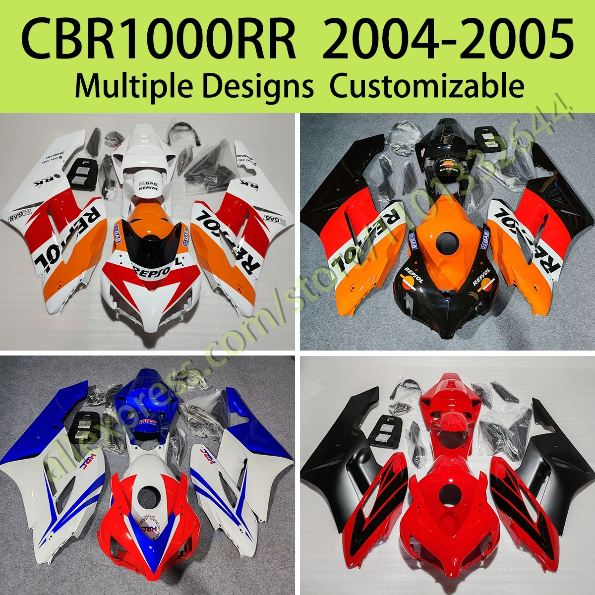ABS Fairing Kit for Honda CBR1000RR 2004 2005 Motorcycle Injection Fairings Body Parts CBR 1000RR 04 05
ABS Fairing Kit for Honda CBR1000RR 2004 2005 Motorcycle Injection Fairings Body Parts CBR 1000RR 04 05