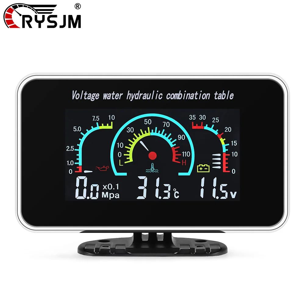 3 In 1 LCD Digital Oil Pressure + Voltmeter + Water Temperature Meter Gauge With 1/8 NPT Press Sensor Temp Sensor For 12V24V Car
3 In 1 LCD Digital Oil Pressure + Voltmeter + Water Temperature Meter Gauge With 1/8 NPT Press Sensor Temp Sensor For 12V24V Car