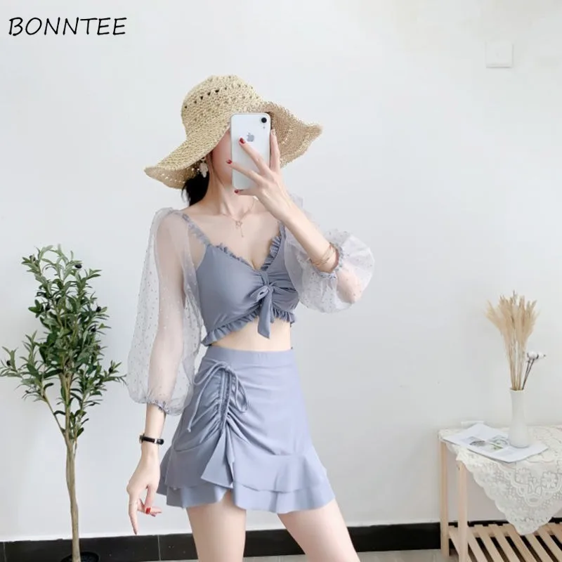 Bikinis Set Women Lace-up Shirring Beach Style Chic Lace Patchwork Popular Summer Sexy Students Ins Hot-spring Swimsuit Holiday
Bikinis Set Women Lace-up Shirring Beach Style Chic Lace Patchwork Popular Summer Sexy Students Ins Hot-spring Swimsuit Holiday