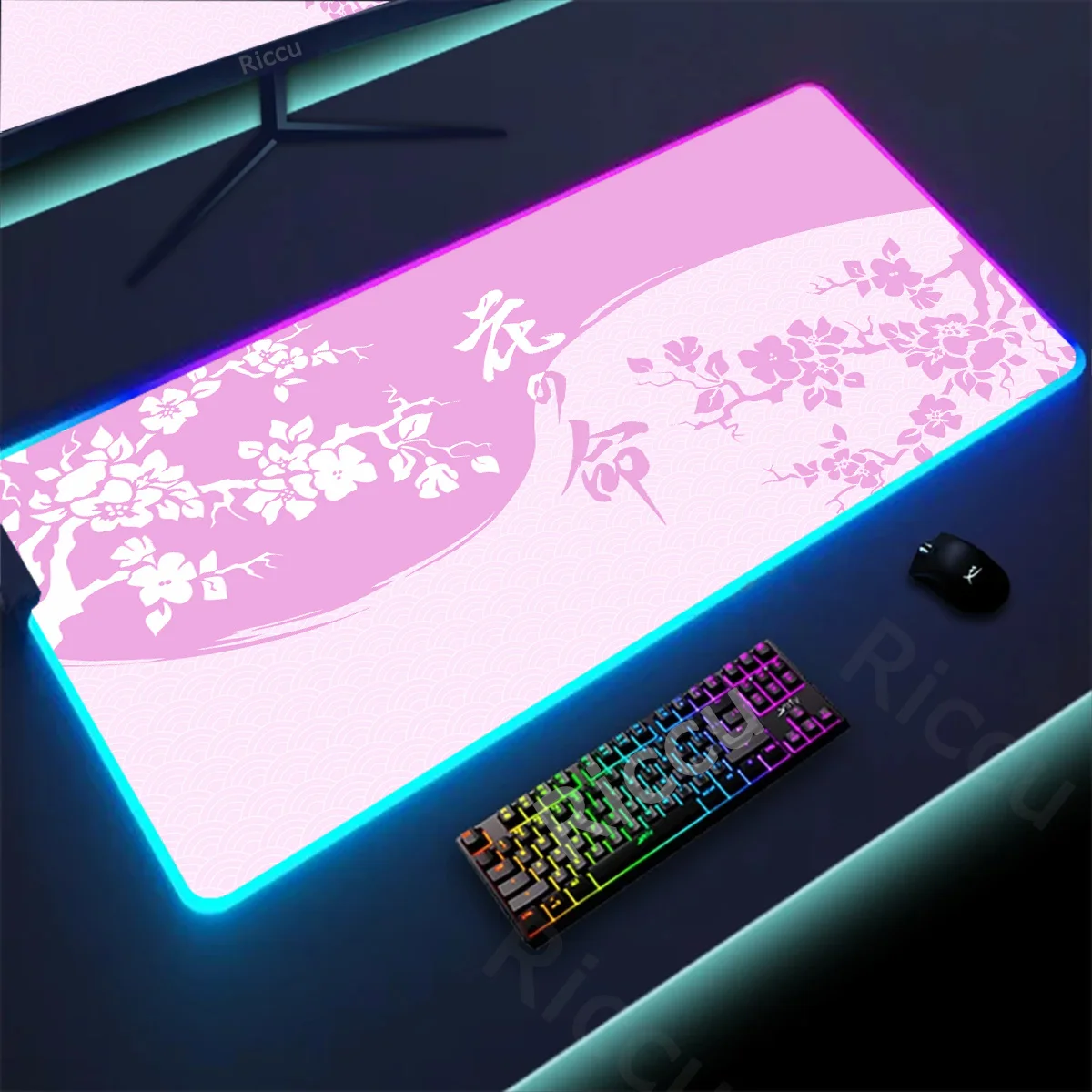 RGB Mouse Pad Cute Pink Cherry Blossom Gamer Xxl Lock Edge Desk Mat Extended Keyboard Non-slip Rubber YinYang Backlight Mousepad
RGB Mouse Pad Cute Pink Cherry Blossom Gamer Xxl Lock Edge Desk Mat Extended Keyboard Non-slip Rubber YinYang Backlight Mousepad