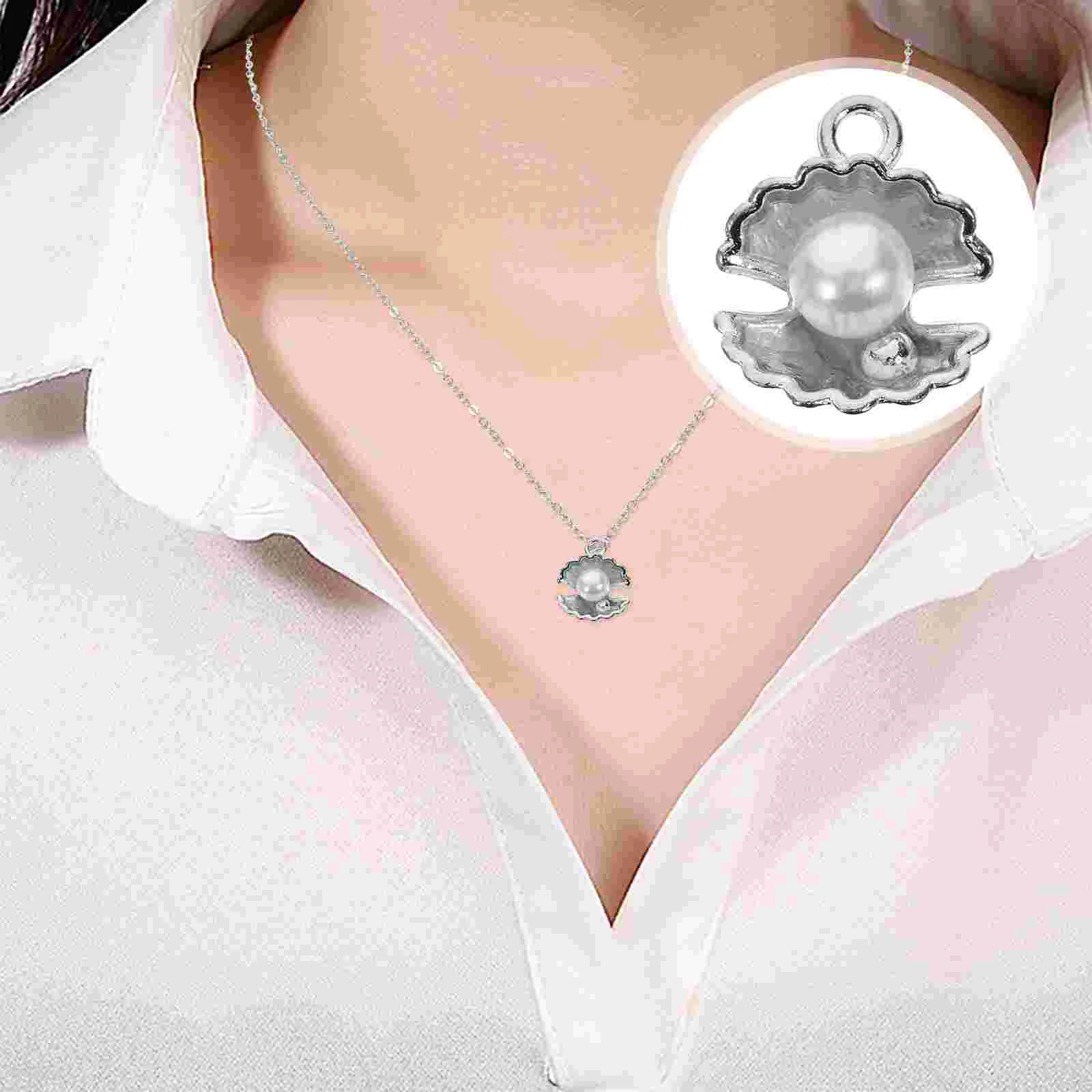 10 Pcs Shell Pearl Pendant Necklace Earrings Accessory Component Artificial Jewelry Making
10 Pcs Shell Pearl Pendant Necklace Earrings Accessory Component Artificial Jewelry Making