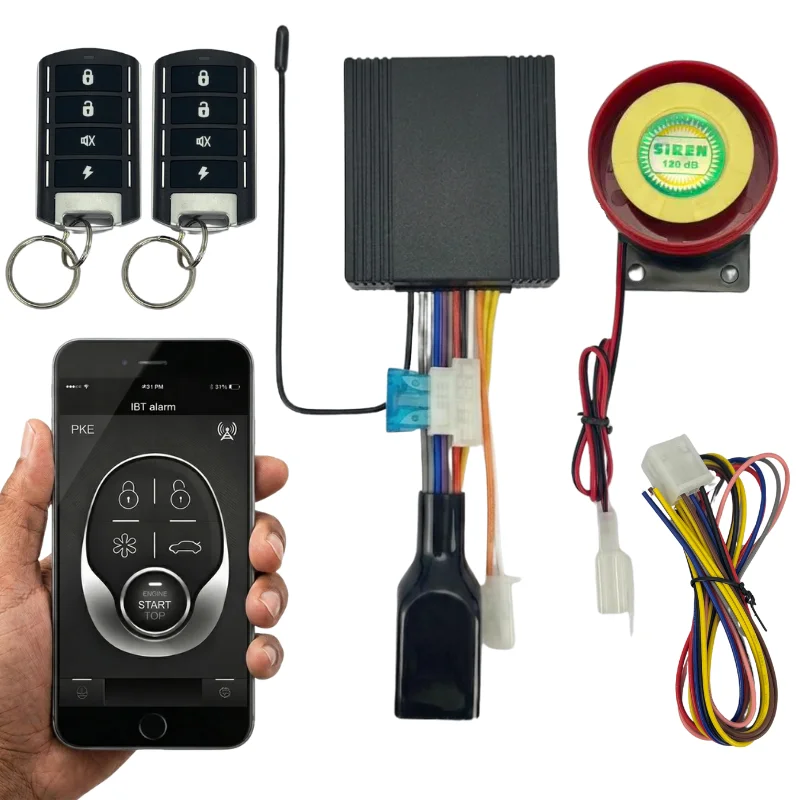 Motorcycle Alarm System – App Control & Bluetooth PKE (Automatic Lock/Unlock) – Remote Start via Key or App – 120dB Alarm
Motorcycle Alarm System – App Control & Bluetooth PKE (Automatic Lock/Unlock) – Remote Start via Key or App – 120dB Alarm