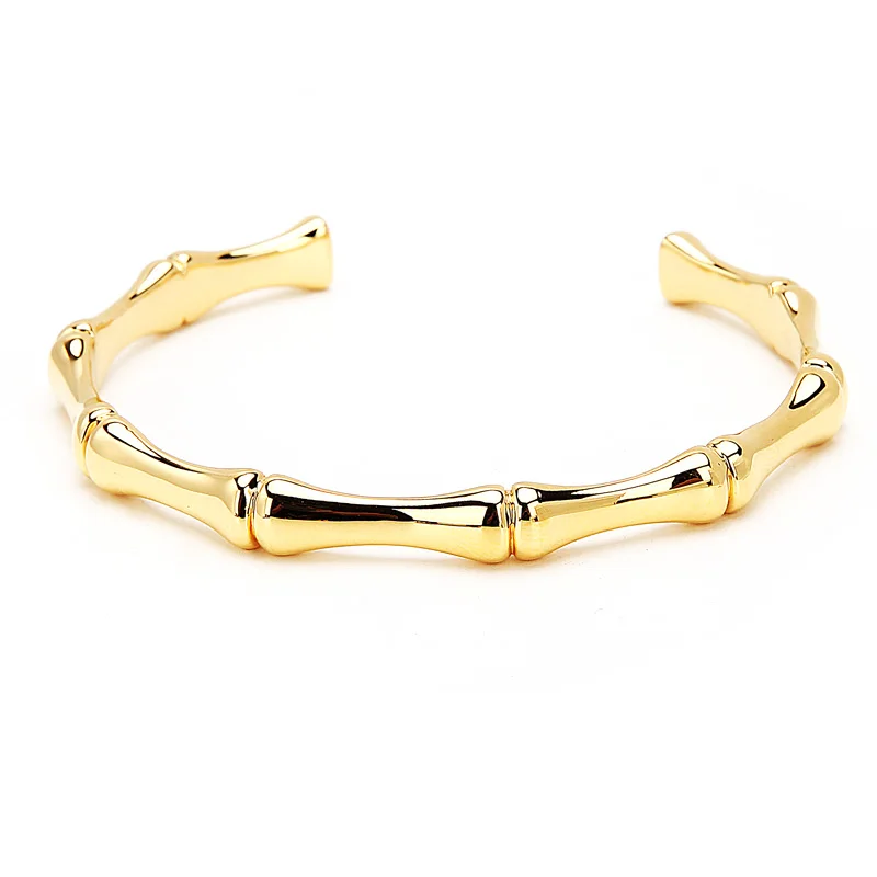 New Arrival Bamboo Open Bangles Gold Color Bracelets Fashion Jewelry Party Gift for Women
New Arrival Bamboo Open Bangles Gold Color Bracelets Fashion Jewelry Party Gift for Women