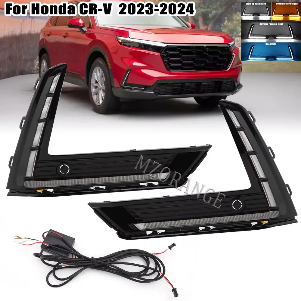For Honda CRV CR-V 2023 2024 LED DRL Daytime Running Light Daylights Dynamic Turn Signal Fog Lamp 3 color Car Accessories
For Honda CRV CR-V 2023 2024 LED DRL Daytime Running Light Daylights Dynamic Turn Signal Fog Lamp 3 color Car Accessories