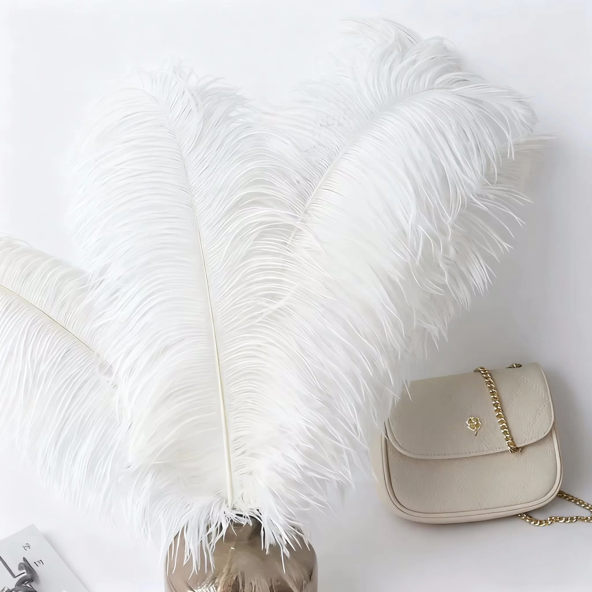 10Pcs Ostrich Feathers White Feather for DIY Crafts Wedding Decorations Carnival Handicraft Accessories
10Pcs Ostrich Feathers White Feather for DIY Crafts Wedding Decorations Carnival Handicraft Accessories