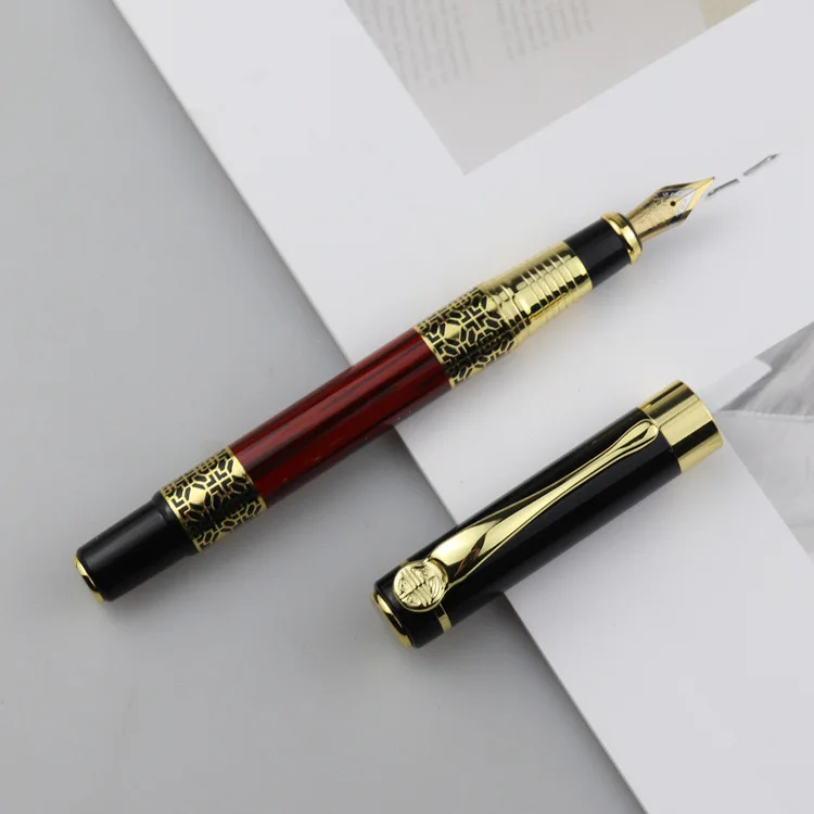 High Quality 530 Black Golden Carving Mahogany Business Office Fountain Pen School Student Supplies,High-end business pens
High Quality 530 Black Golden Carving Mahogany Business Office Fountain Pen School Student Supplies,High-end business pens
