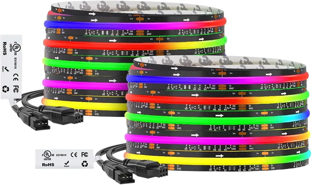 WS2811 IC RGB FCOB COB LED Strip 720LEDs/m 32.8FT DC12V Black PCB for Home Decor
WS2811 IC RGB FCOB COB LED Strip 720LEDs/m 32.8FT DC12V Black PCB for Home Decor