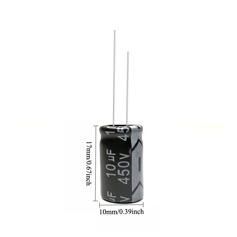 80pcs 450V 10uF Electrolytic Capacitor 105C High Temp Radial Long Life 10x17mm for Power Supply
80pcs 450V 10uF Electrolytic Capacitor 105C High Temp Radial Long Life 10x17mm for Power Supply