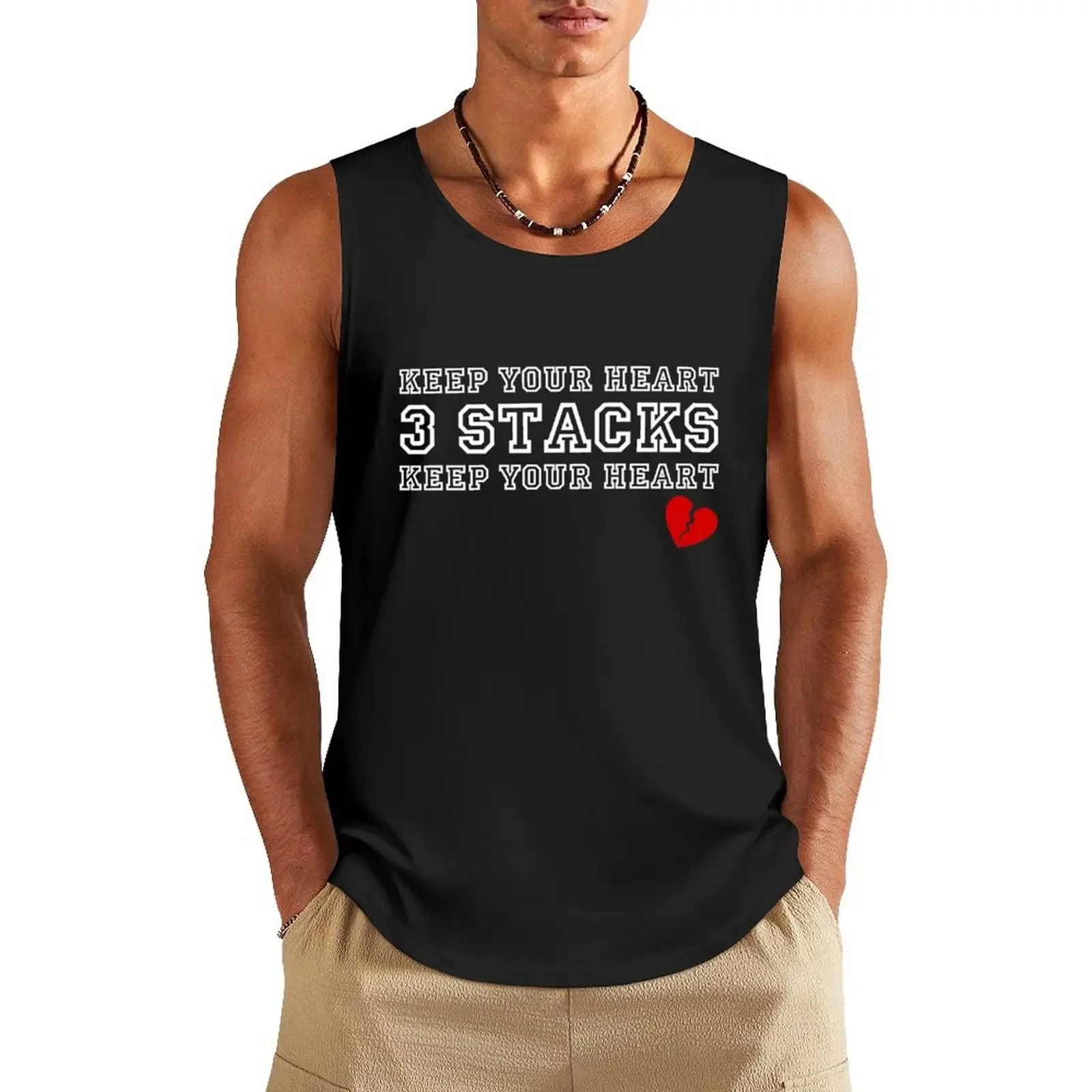 Keep your heart 3 stacks keep your heart Tank Top Men's gym clothing Men's sports t-shirt summer Men's tops
Keep your heart 3 stacks keep your heart Tank Top Men's gym clothing Men's sports t-shirt summer Men's tops