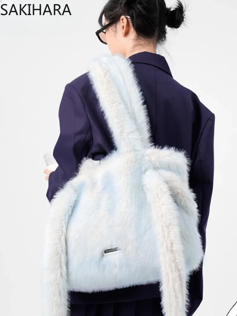 Purses and Handbags Faux Fur Soft Casual Large Capacity Solid Color Tote Bags for Women Kpop Japanese Sweet Bolsas De Mujer
Purses and Handbags Faux Fur Soft Casual Large Capacity Solid Color Tote Bags for Women Kpop Japanese Sweet Bolsas De Mujer