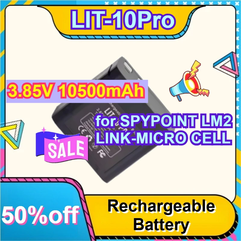 LIT-10Pro 3.85V 10500mAh Replacement Battery for SPYPOINT LM2 LINK-MICRO CELL Digital Cellular Trail Camera Battery
LIT-10Pro 3.85V 10500mAh Replacement Battery for SPYPOINT LM2 LINK-MICRO CELL Digital Cellular Trail Camera Battery