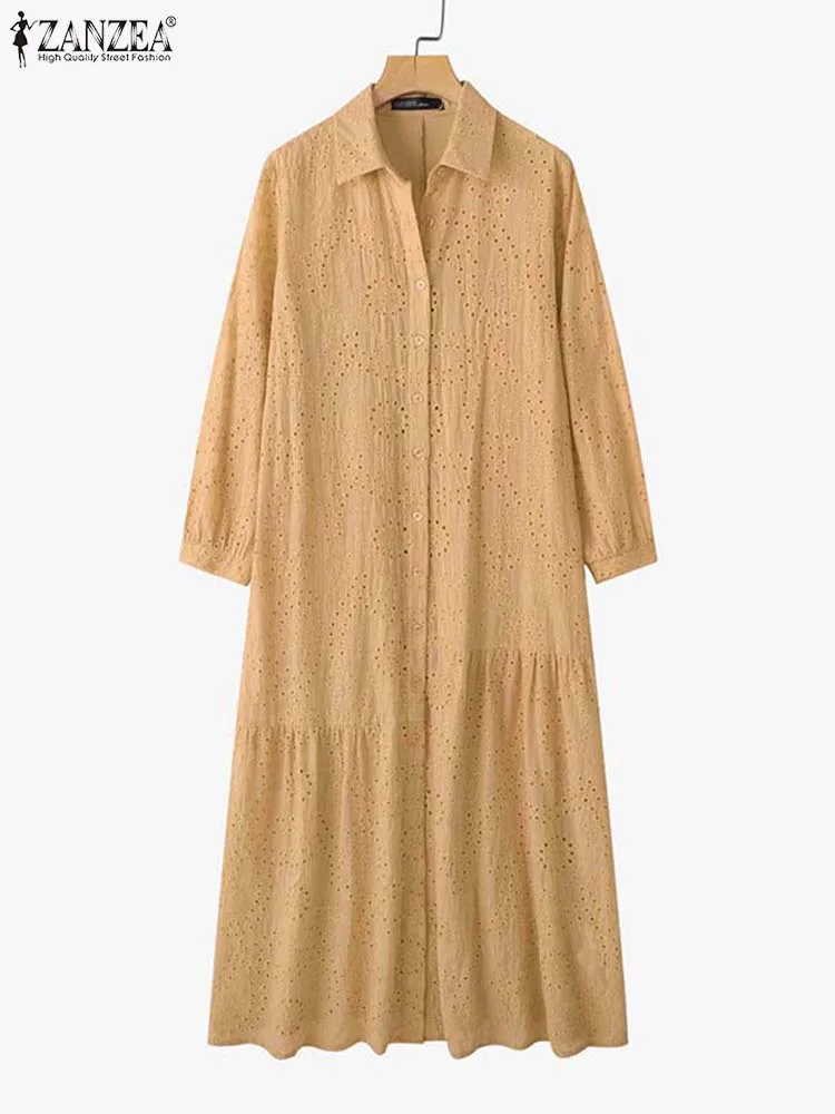 ZANZEA Women Summer Lace Dress Cotton Solid Casual Pleated Sundress A-Line Mid-Calf Robe 2025 Vintage Turn-Down-Collar Vestidos
ZANZEA Women Summer Lace Dress Cotton Solid Casual Pleated Sundress A-Line Mid-Calf Robe 2025 Vintage Turn-Down-Collar Vestidos