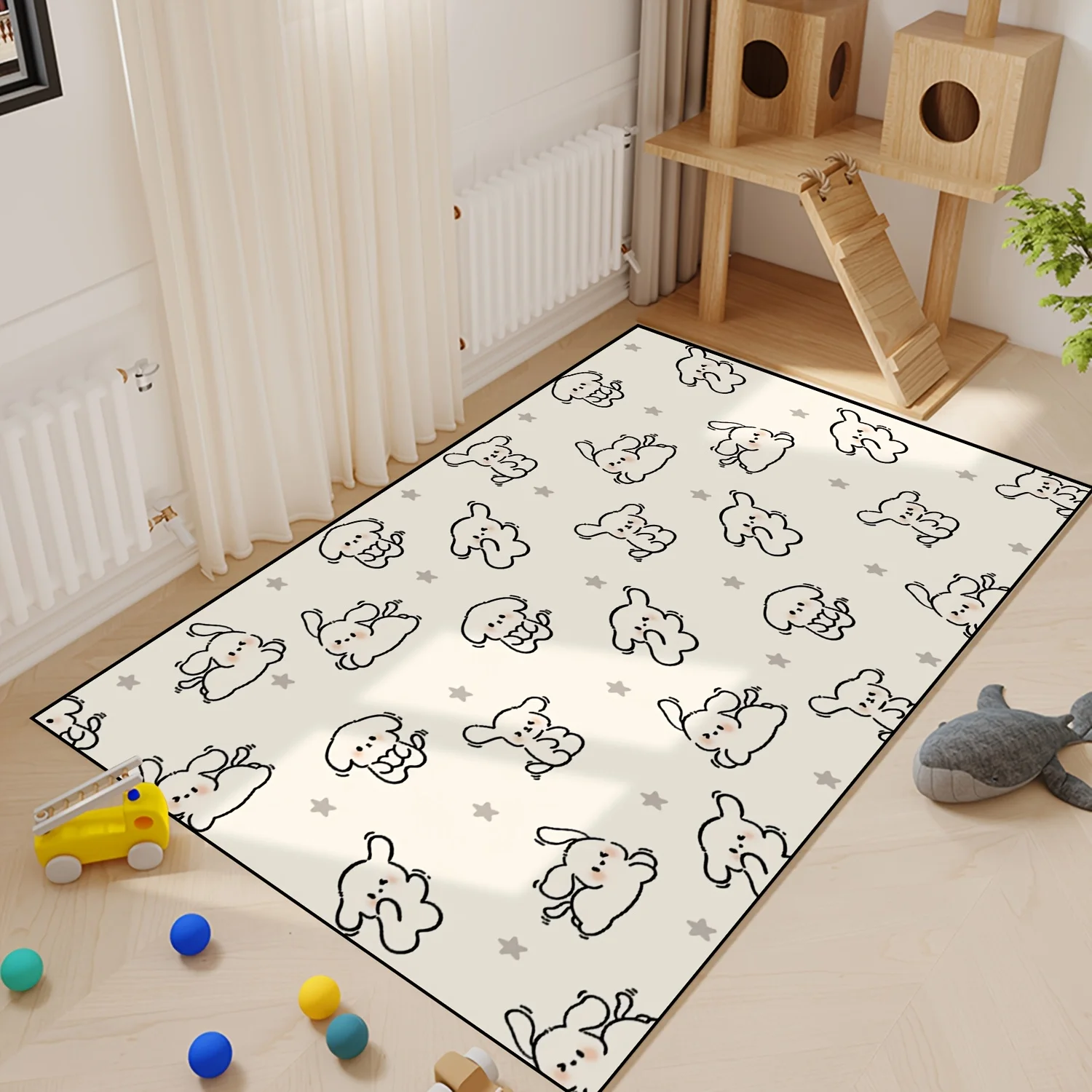 1pc PVC Dog Crate Mat with Adorable White Puppy & Star Pattern - Non-Slip Thick Imitation Claw, No-Rub Slow Rebound Washable All
1pc PVC Dog Crate Mat with Adorable White Puppy & Star Pattern - Non-Slip Thick Imitation Claw, No-Rub Slow Rebound Washable All