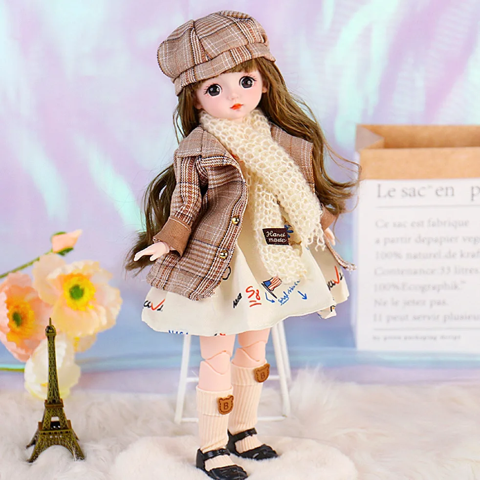 30CM Simulation Movable Joint Doll Creative Cute Princess Toy Girl Dress Up Toys High-value 3D Makeup Doll Children Toys Gifts
30CM Simulation Movable Joint Doll Creative Cute Princess Toy Girl Dress Up Toys High-value 3D Makeup Doll Children Toys Gifts