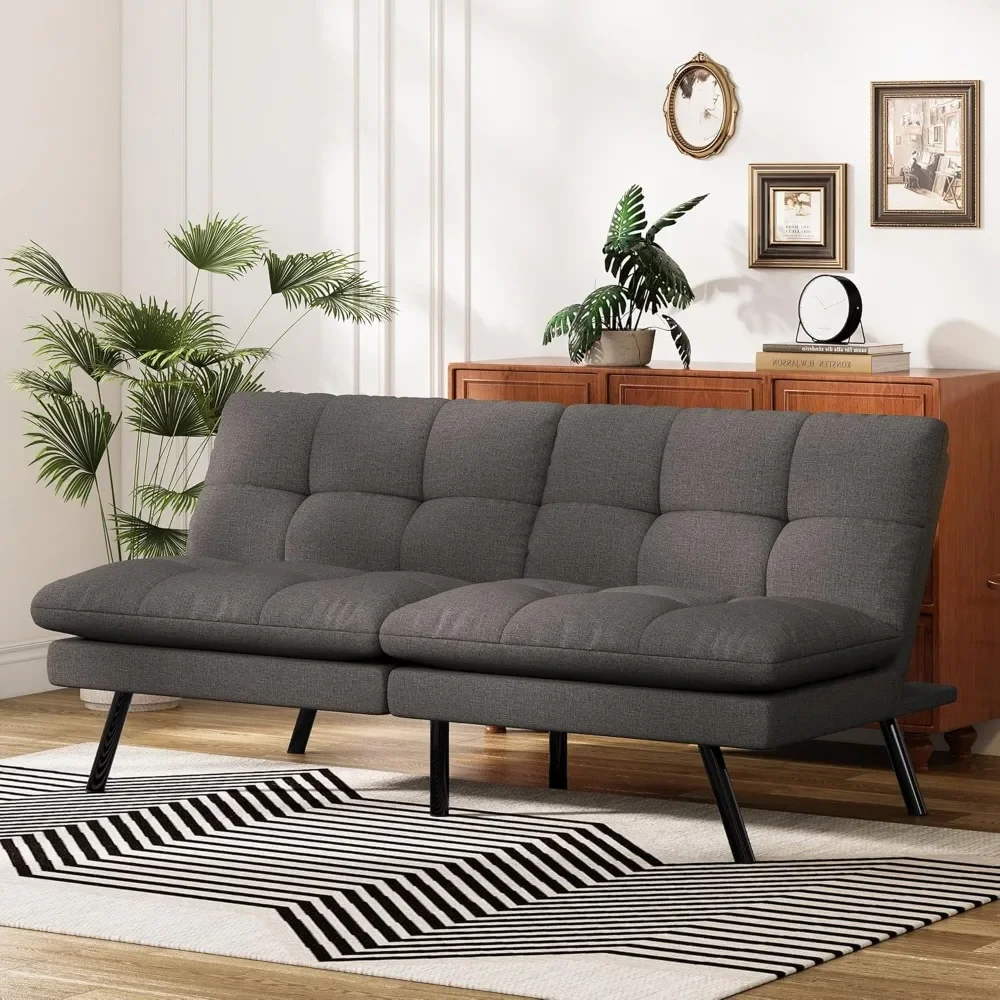 Convertible Futon Sofa Bed, Memory Foam Detachable Futon Couch with Adjustable Backrest, for Living Room, Apartments
Convertible Futon Sofa Bed, Memory Foam Detachable Futon Couch with Adjustable Backrest, for Living Room, Apartments