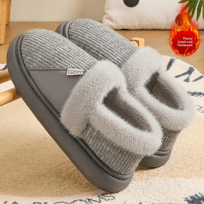 Winter Cotton Slippers Indoor Home Anti-slip Warm Couple Soft Bottom Outdoor Wear Heel Cotton Slippers Women Men Home Shoes
Winter Cotton Slippers Indoor Home Anti-slip Warm Couple Soft Bottom Outdoor Wear Heel Cotton Slippers Women Men Home Shoes