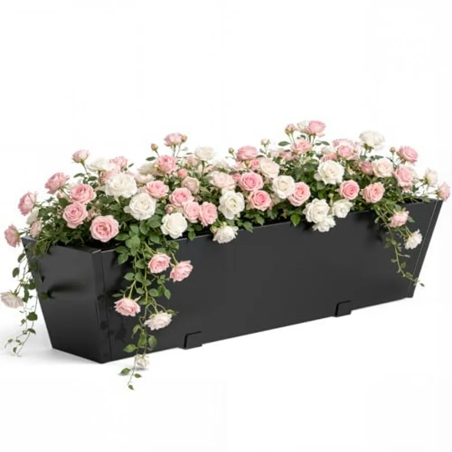 Railing Planter for Outdoor Plants 36'' Metal Hanging Flower Pot with Adjustable Brackets and Drainage Railing Planter Box Coun
Railing Planter for Outdoor Plants 36'' Metal Hanging Flower Pot with Adjustable Brackets and Drainage Railing Planter Box Coun