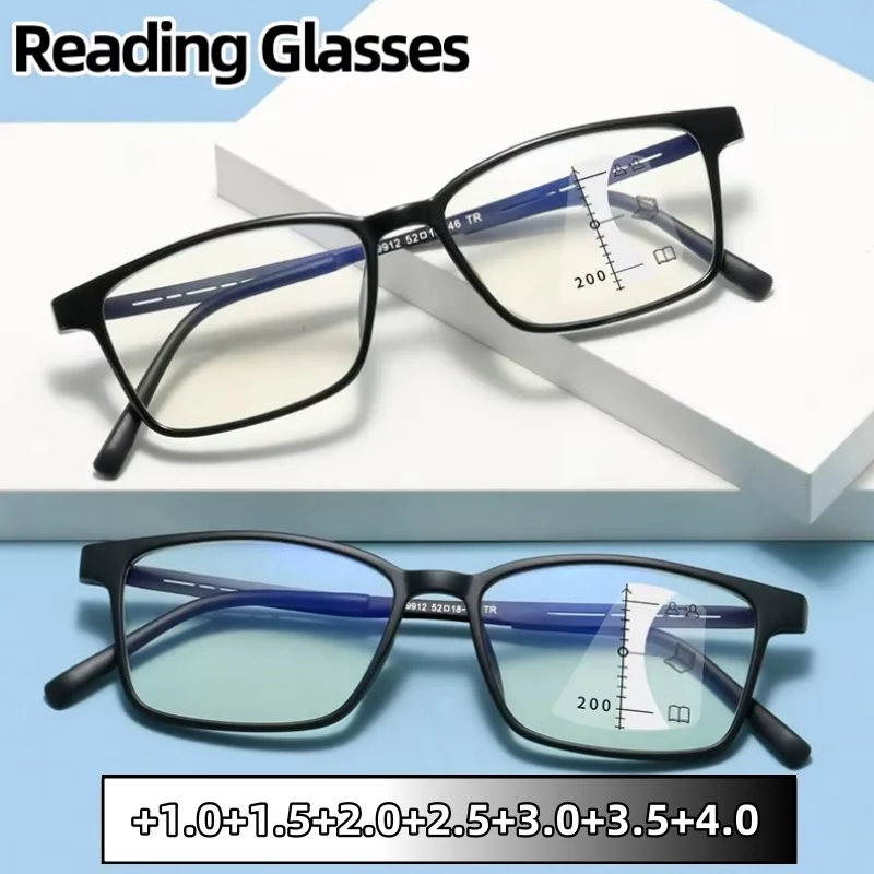 Progressive Multi-focal Reading Glasses Men Sports TR90 Presbyopia Eyewear Blue Light Blocking Eyeglasses Diopter 1.0 To +4.0
Progressive Multi-focal Reading Glasses Men Sports TR90 Presbyopia Eyewear Blue Light Blocking Eyeglasses Diopter 1.0 To +4.0