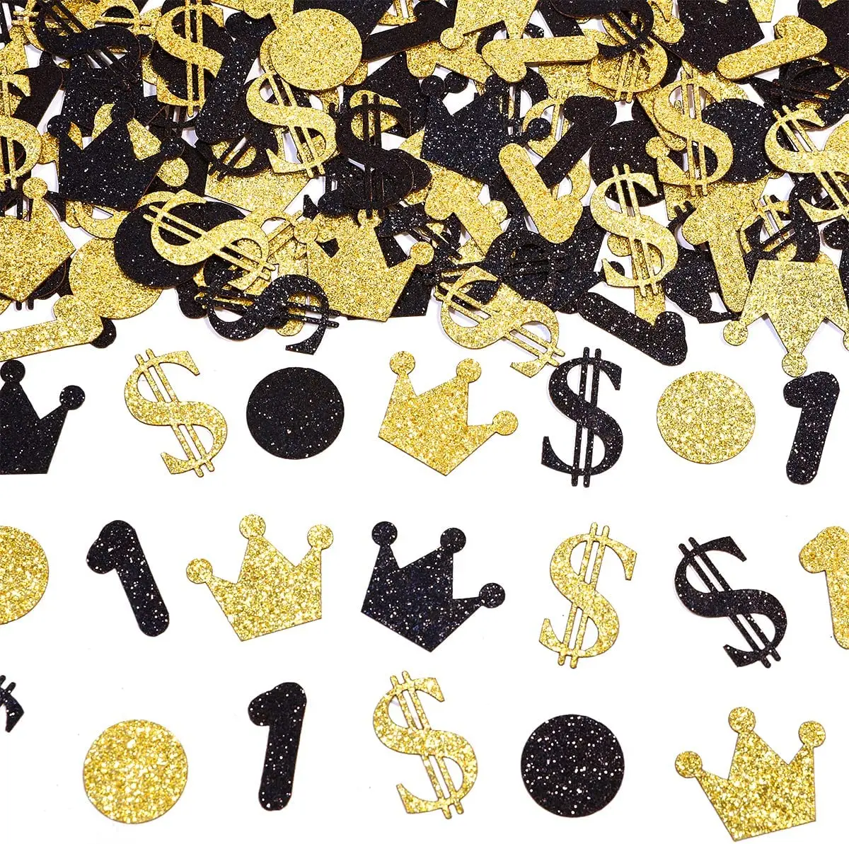 200PCS Rap Themed Confetti Party Decorations 8 Types Black and Gold Number 1 Crown and Dollar Table Confetti Party Supplies
200PCS Rap Themed Confetti Party Decorations 8 Types Black and Gold Number 1 Crown and Dollar Table Confetti Party Supplies