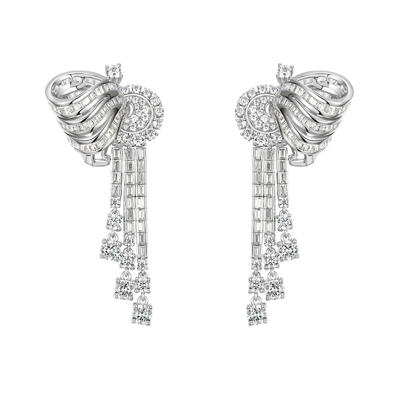 ZOCA Long Tassel Earrings 925 Sterling Silver Shine Simple Earrings for Women CZ Fine Jewelry Gift Brincos
ZOCA Long Tassel Earrings 925 Sterling Silver Shine Simple Earrings for Women CZ Fine Jewelry Gift Brincos