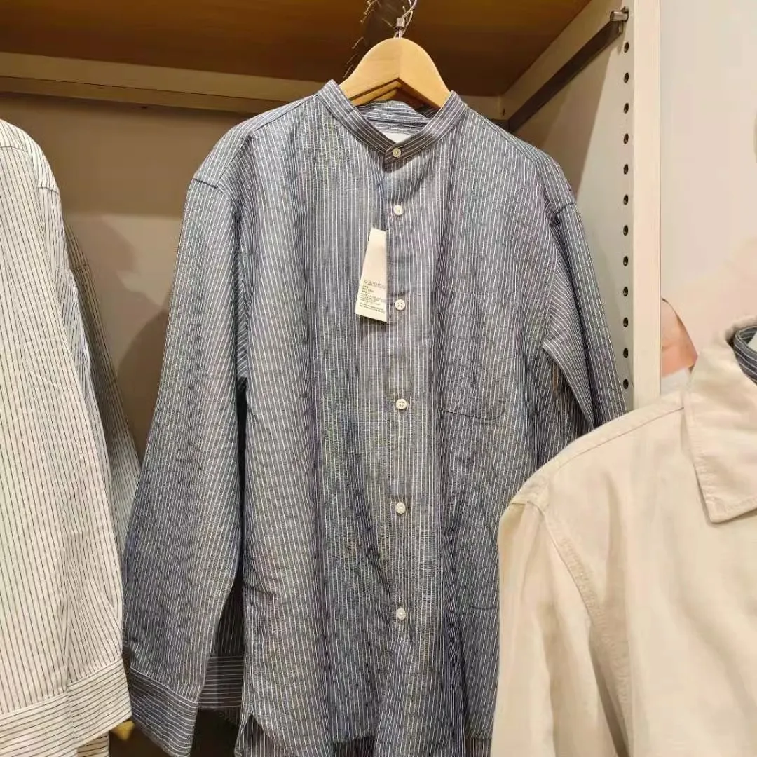 Spring Summer Men Women Cotton Linen Striped irt Long Sve Thin Outerwear Casual Busin Sle Loose Fit Button Closure
Spring Summer Men Women Cotton Linen Striped irt Long Sve Thin Outerwear Casual Busin Sle Loose Fit Button Closure