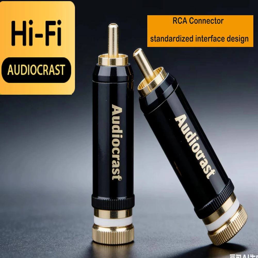 Superior HIFI Rhodium Plated RCA Plugs: Audiocrast's High-Fidelity Connectors for Audiophiles
Superior HIFI Rhodium Plated RCA Plugs: Audiocrast's High-Fidelity Connectors for Audiophiles