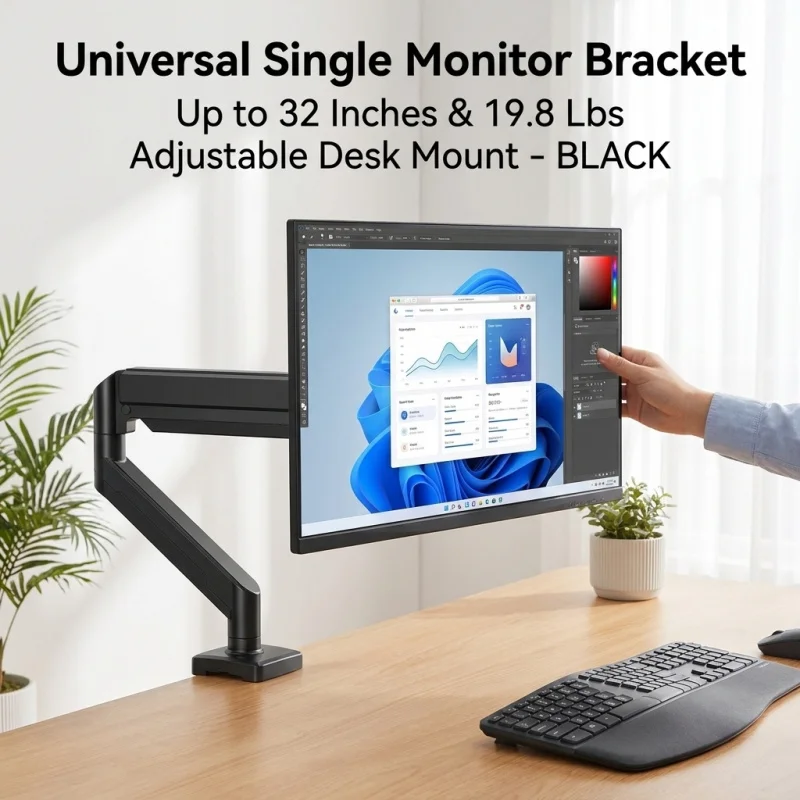 Universal Monitor Arm Brazo Para Monitor Single Screen Computer Desk Mount Adjustable Heavy Duty Support For All Desks
Universal Monitor Arm Brazo Para Monitor Single Screen Computer Desk Mount Adjustable Heavy Duty Support For All Desks