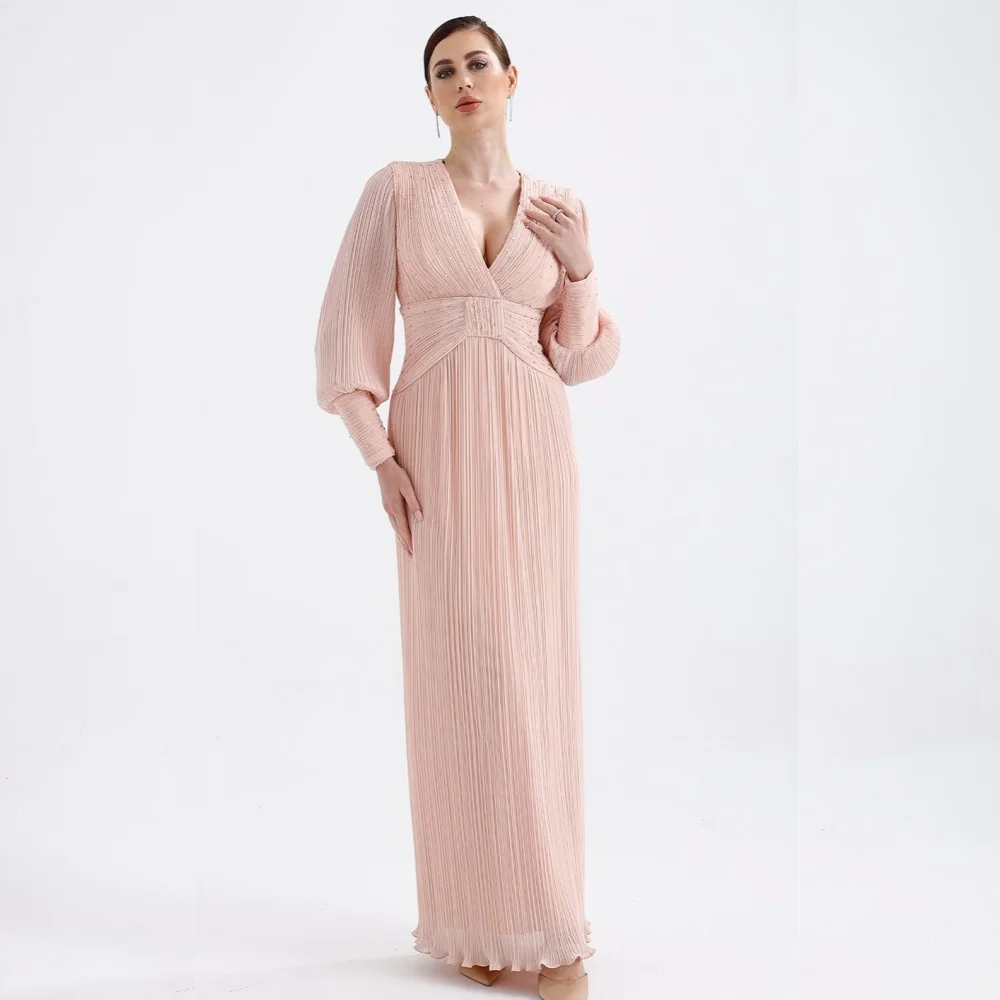 Customized Chiffon Pleat Straight V-neck Midi Dresses Bespoke Occasion Party Casual Simple Sizes Available
Customized Chiffon Pleat Straight V-neck Midi Dresses Bespoke Occasion Party Casual Simple Sizes Available