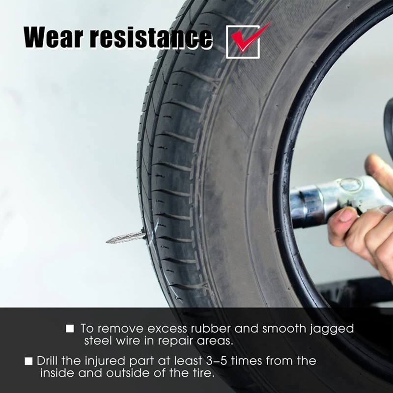 15 Pack Tire Bit Multi Sizes Tire Repair Carbide Burr Drill Bit Tire Patches Plug Cutters Wire Cutter Reamer Drill
15 Pack Tire Bit Multi Sizes Tire Repair Carbide Burr Drill Bit Tire Patches Plug Cutters Wire Cutter Reamer Drill