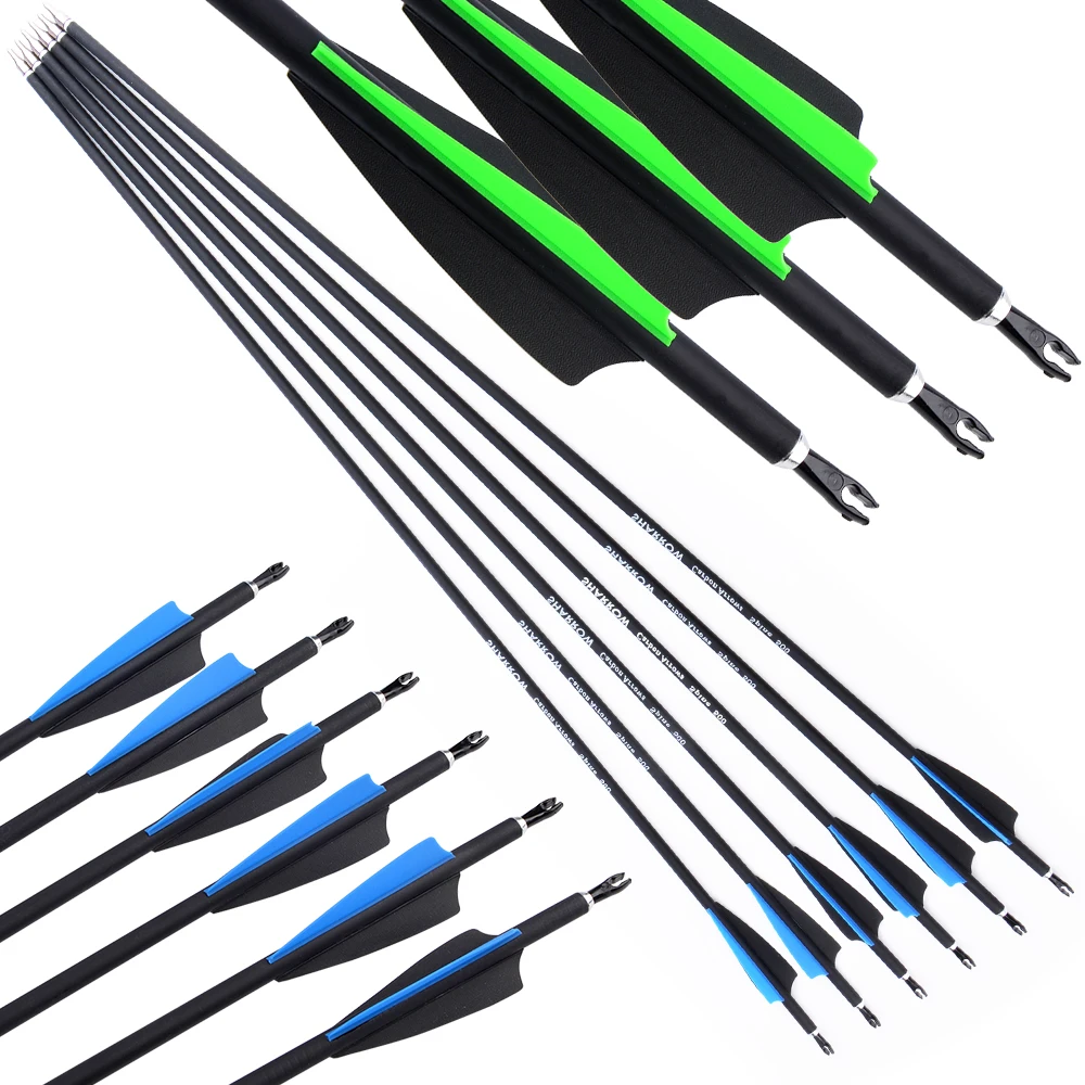 6/12/24pcs Archery Carbon Arrow Spine 500 Mixed Carbon Fiber 30" ID6.2mm Arrow Shaft Outdoor Sports Shooting Hunting Accessories
6/12/24pcs Archery Carbon Arrow Spine 500 Mixed Carbon Fiber 30" ID6.2mm Arrow Shaft Outdoor Sports Shooting Hunting Accessories