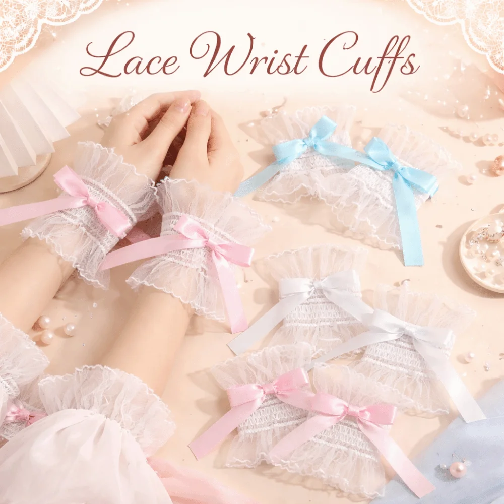 Sweet Pleated Ruched Detachable Cuffs Y2K Hand Wrist Cuffs Bow Lace Wrist Sleeves Lace Fingerless Gloves Spring Autumn
Sweet Pleated Ruched Detachable Cuffs Y2K Hand Wrist Cuffs Bow Lace Wrist Sleeves Lace Fingerless Gloves Spring Autumn