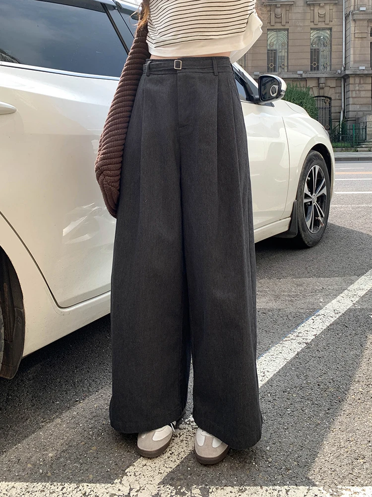 Женские брюки-костюмные с высокой талией, широкие, повседневные, свободного прямого кроя, весенние, новые, в стиле lazy fashion, длинные
Женские брюки-костюмные с высокой талией, широкие, повседневные, свободного прямого кроя, весенние, новые, в стиле lazy fashion, длинные