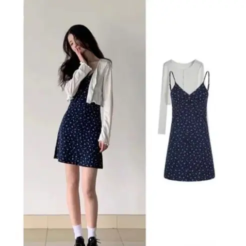 Spring 2025 Floral Print Halter Dress Women's Summer Short Skirt Two-Piece Set Elegant Ladylike Style V-Neckline Polyester Fa...
Spring 2025 Floral Print Halter Dress Women's Summer Short Skirt Two-Piece Set Elegant Ladylike Style V-Neckline Polyester Fa...