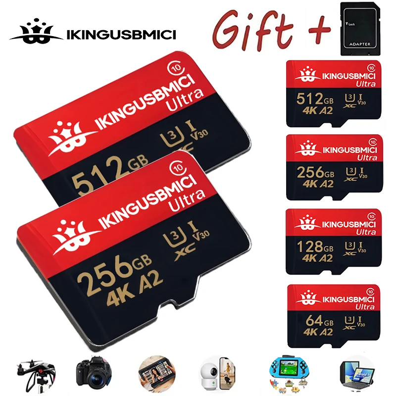 Compact Memory Card SD Cards Micro TF/SD Card TF Cards 32GB 64GB 128GB Ultra HD Shockproof V30 for Action Camera Tablet Drone
Compact Memory Card SD Cards Micro TF/SD Card TF Cards 32GB 64GB 128GB Ultra HD Shockproof V30 for Action Camera Tablet Drone