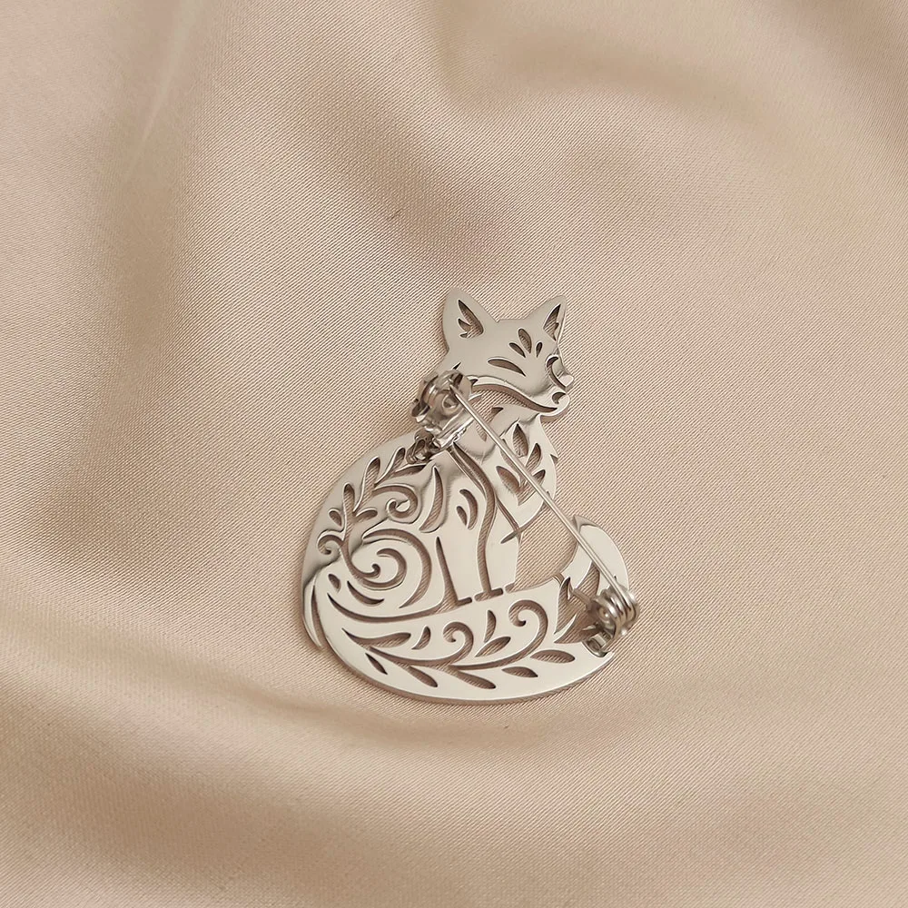 Stainless Steel Tribal Fox Silhouette Lapel Pin, Celtic Style Animal Brooch, Suit & Casual Outfit Accessory
Stainless Steel Tribal Fox Silhouette Lapel Pin, Celtic Style Animal Brooch, Suit & Casual Outfit Accessory