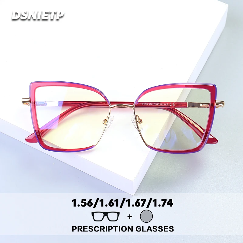 ISLINO Anti Blue Light Prescription Glasses Women Cat Eye Progressive Photochromic Reading Glasses Myopia Hyperopia Eyewear
ISLINO Anti Blue Light Prescription Glasses Women Cat Eye Progressive Photochromic Reading Glasses Myopia Hyperopia Eyewear